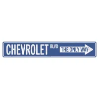 Chevrolet Blvd Embossed Street Sign