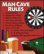 12 x 17 Metal Sign "Man Cave Rules"