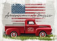 12x17 Metal Sign "US Flag & Truck"