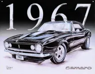 12x15 Metal Sign: 1967 Camaro
