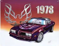 12x15 Metal Sign: 1978 Firebird