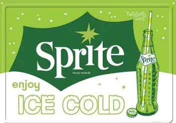 12x17 Rolled Edge Metal Sign: Sprite