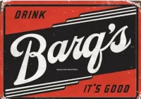 12x17 Rolled Edge Metal Sign: Barq's
