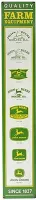 John Deere Vertical Logo Embossed Metal Sign-30"x5"