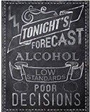 12 x 15 Metal Sign "Forecast Alcohol"
