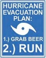 12 x 15 Metal Sign "Hurricane Evacuation Plan"