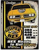 12 x 15 Metal Sign "Super Bee" Vertical