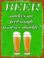 8x12 Metal Sign "Beer Double"