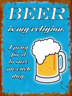 8x12 Metal Sign "Beer Saved"