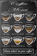 8x12 Metal Sign "Coffee Menu"