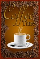 8x12 Metal Sign: Coffee Time