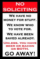 12x16 Metal Sign-No Soliciting