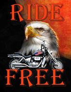 8x12 Metal Sign "Ride Free"
