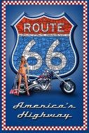 8x12 Metal Sign "Route 66 America's Hwy"
