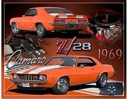 12x15 Metal Sign "69 Camaro Z28"