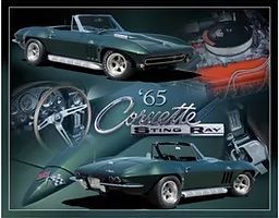 12x15 Metal Sign "65 Corvette Sting Ray"