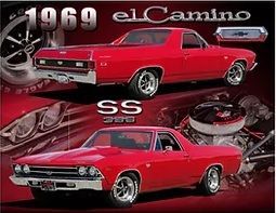 12x15 Metal Sign "69 El Camino SS"