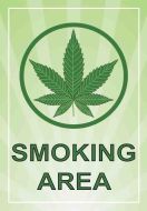 12x16 Metal Sign "Smoking Area"