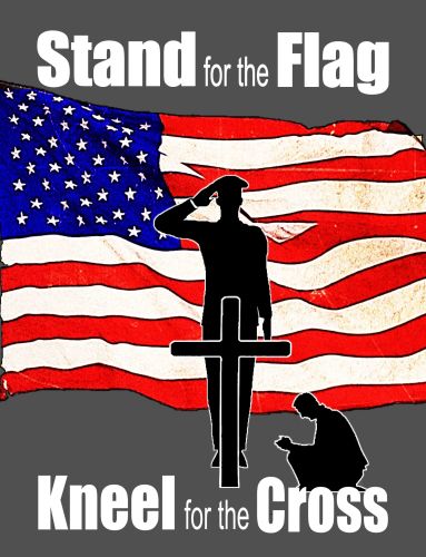 12x16 Metal Sign "Stand/Kneel"