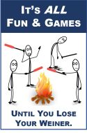 8x12 Metal Sign "Fun & Games"