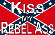 8x12 Metal Sign "Kiss My Rebel"