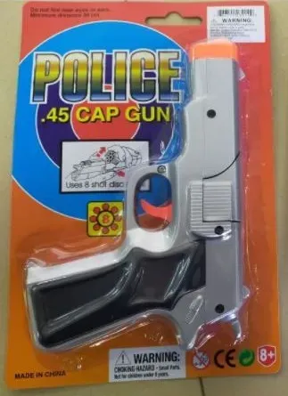8" Silver Toy Cap Gun