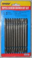 10 pc 4" Screwdriver Bit Set